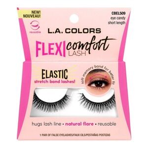 L.A. COLORS False Eyelashes Eye Candy Black Natural Flare Flexi-Comfort CBEL509